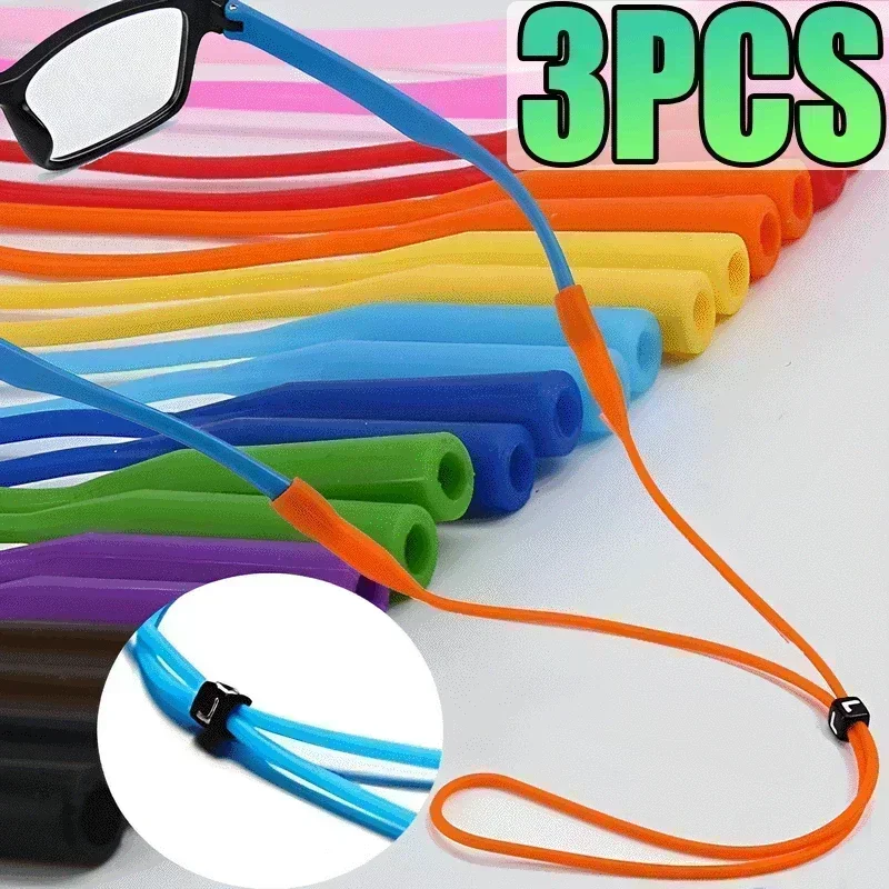 Sunglass Retainer Cord - 3/1 szt. Elastyczne silikonowe paski do